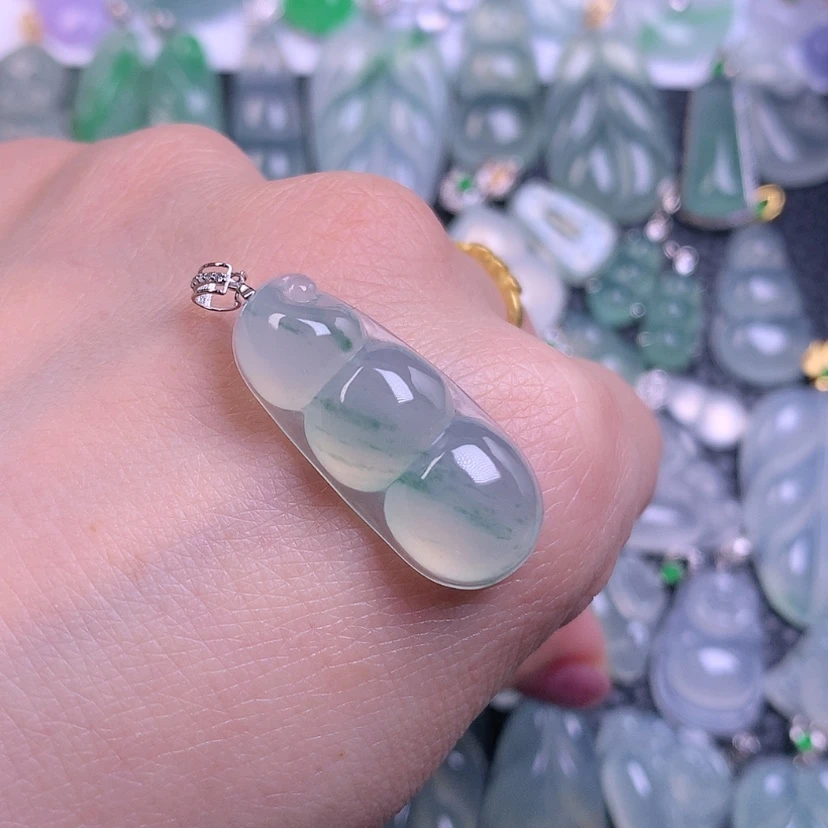 【闪购商品】翡翠颈饰18K金镶嵌@*恦天然缅甸翡翠