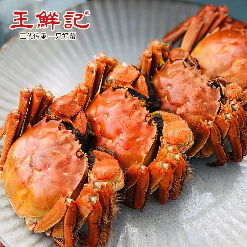 【王鲜记】活蟹河蟹公蟹1.7两 4只包邮发货