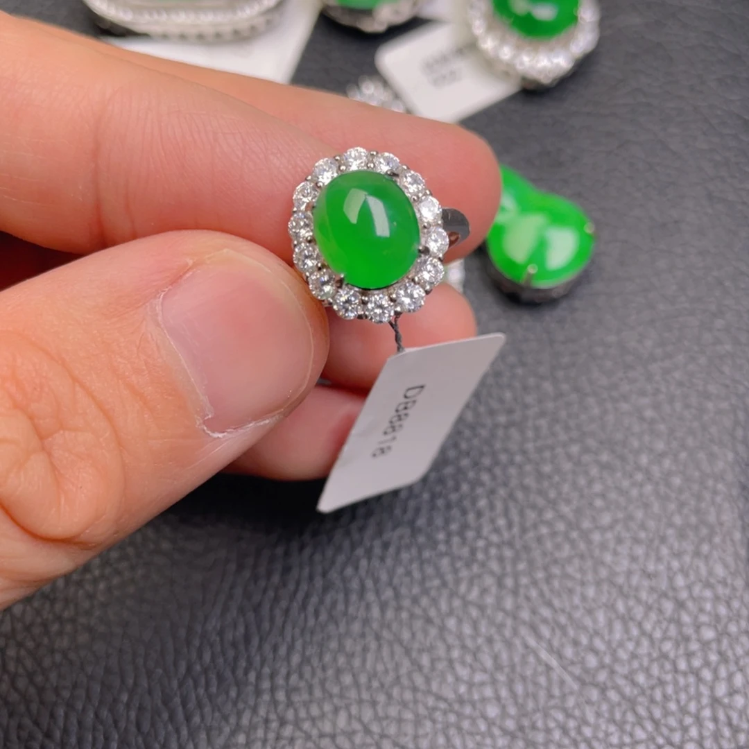 翡翠银S925镶嵌吊坠(不含链)