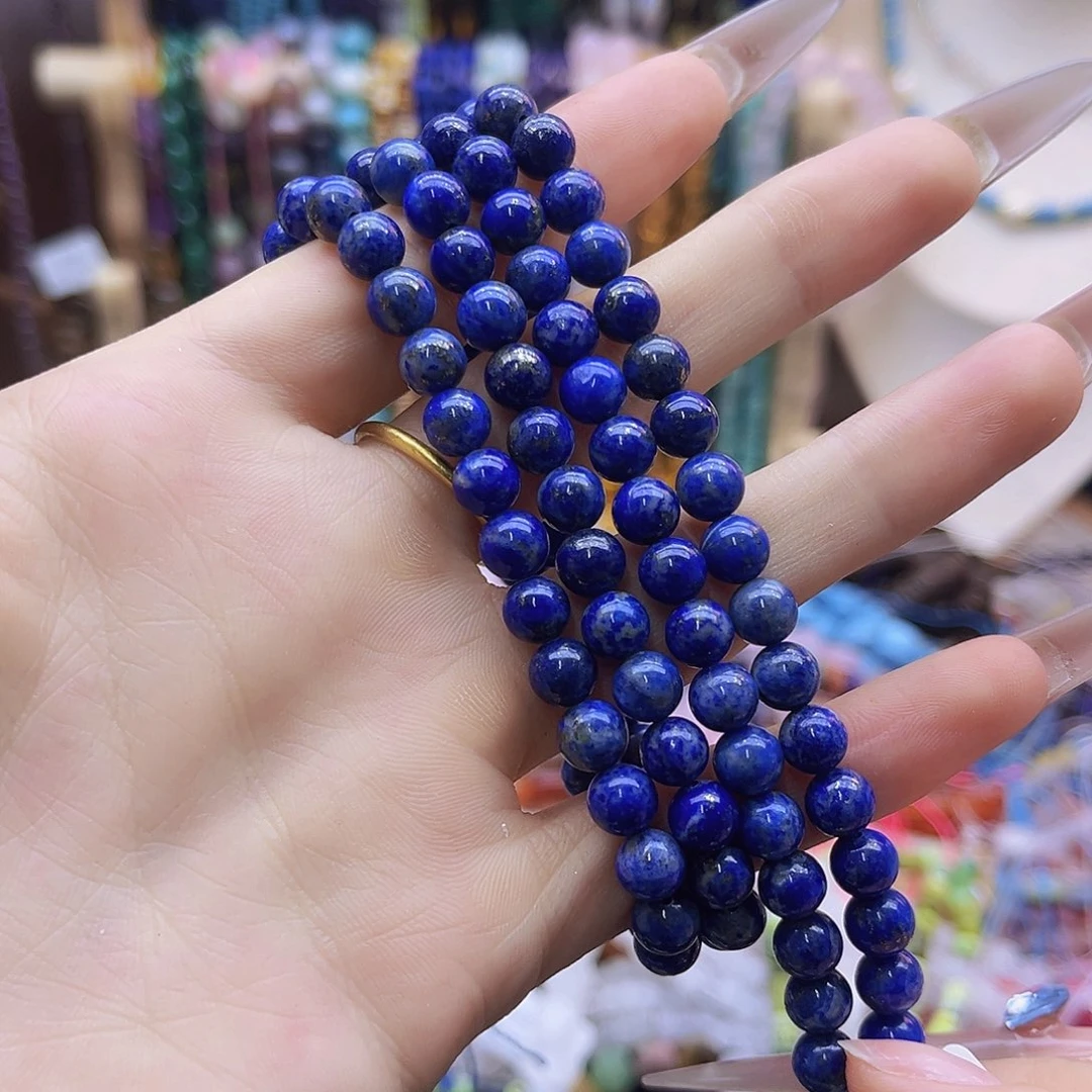 未镶嵌玛瑙/玉髓珠宝半成品/青金6mm