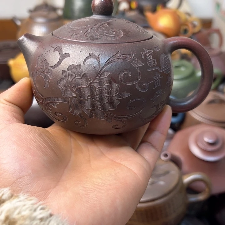 紫砂茶壶紫砂壶微瑕底部跳砂