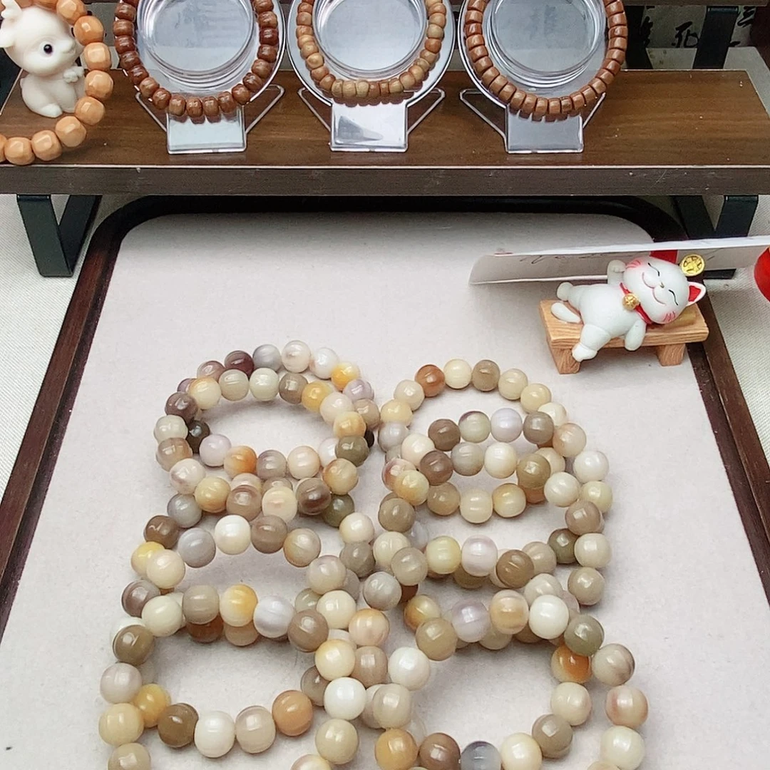 菩提根/象牙果手串鲨鱼背