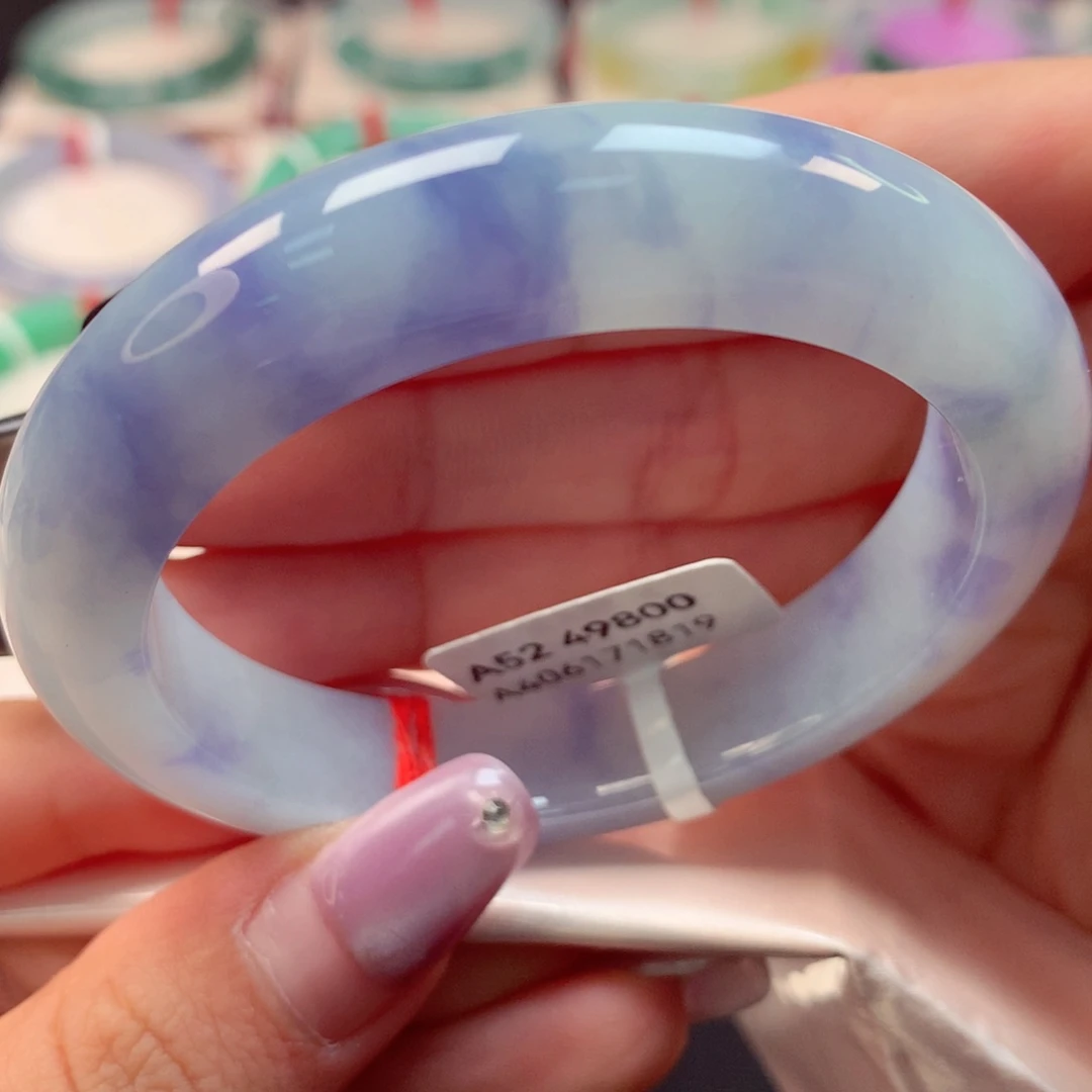 翡翠手镯未镶嵌泥鳅背17号66