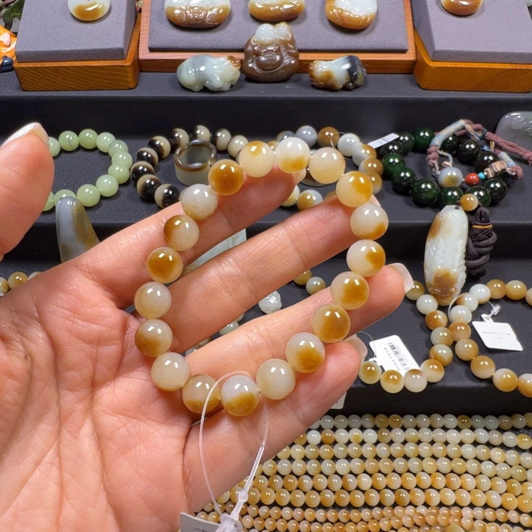 和田玉未镶嵌手链卡10