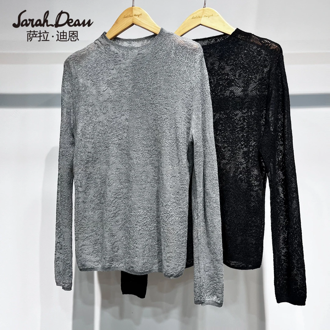 【萨拉迪恩】羊毛时尚气质百搭优雅大牌高端上衣