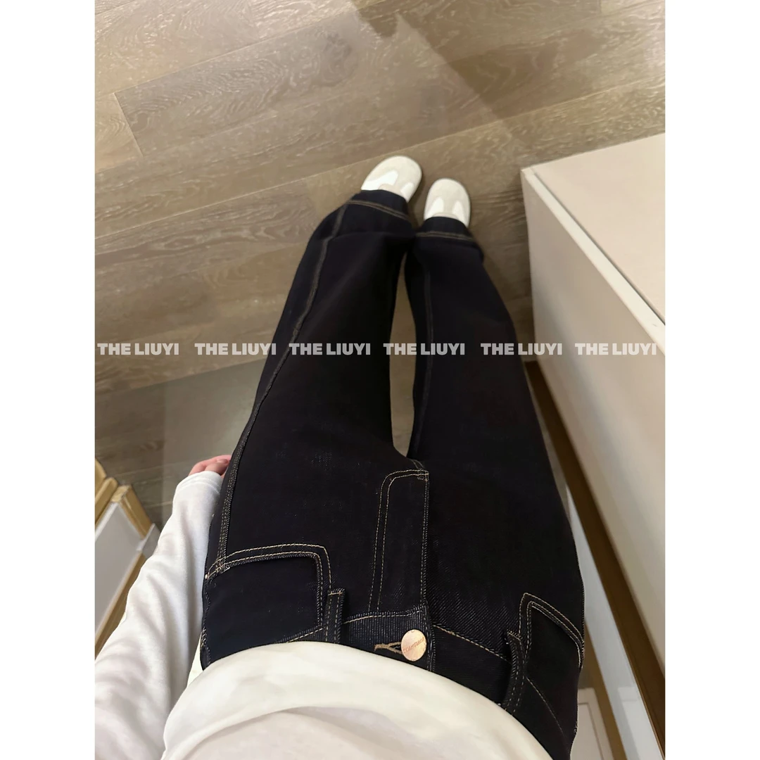【LIUYI】修容牛仔~四面弹窄版牛仔裤52262