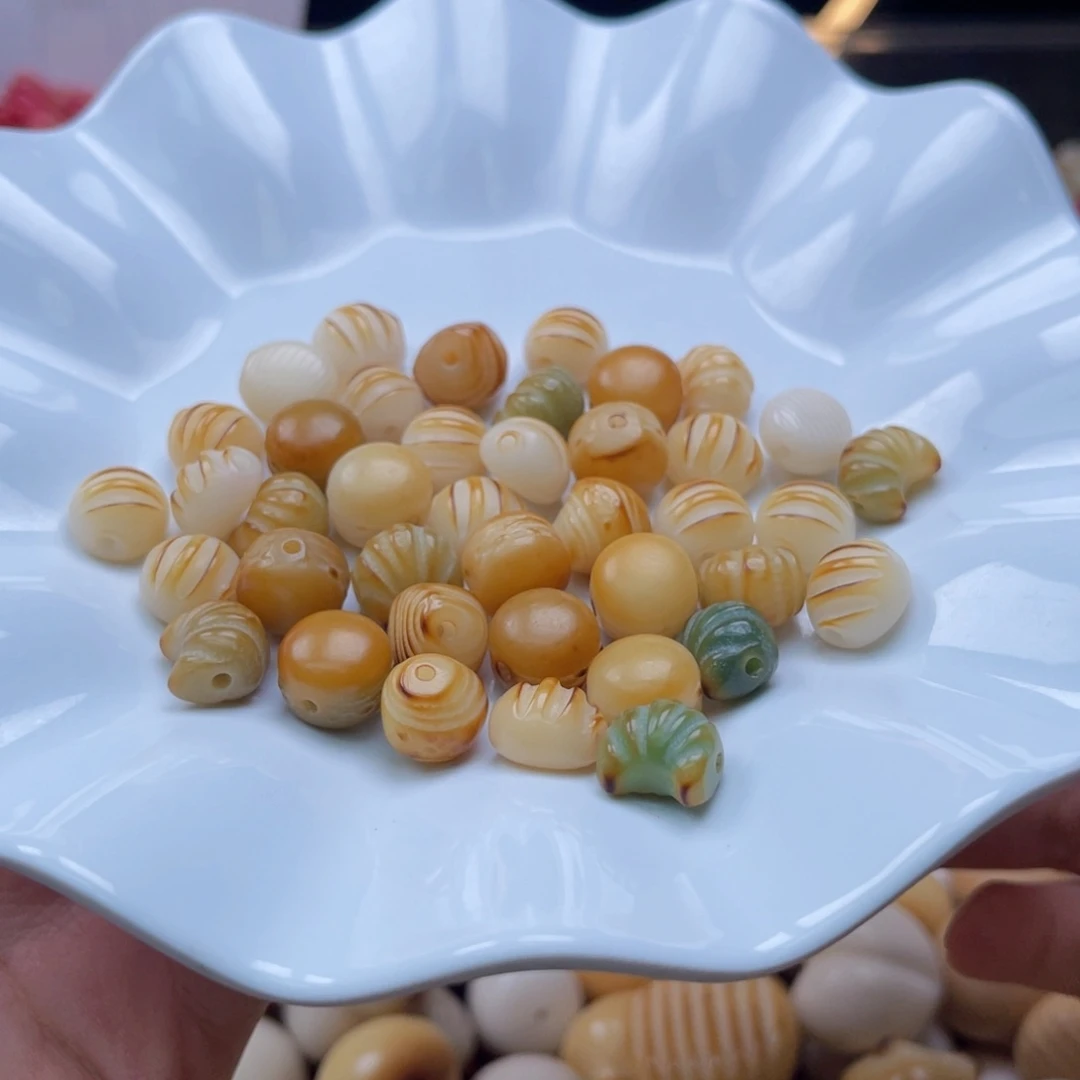 白玉菩提吊坠q12mm/20颗面包