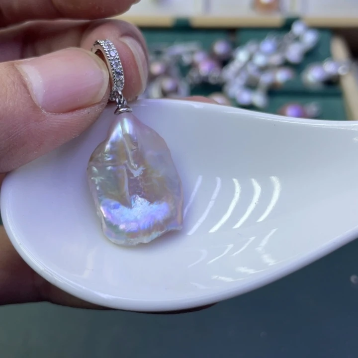 淡水珍珠吊坠(不含链)合金