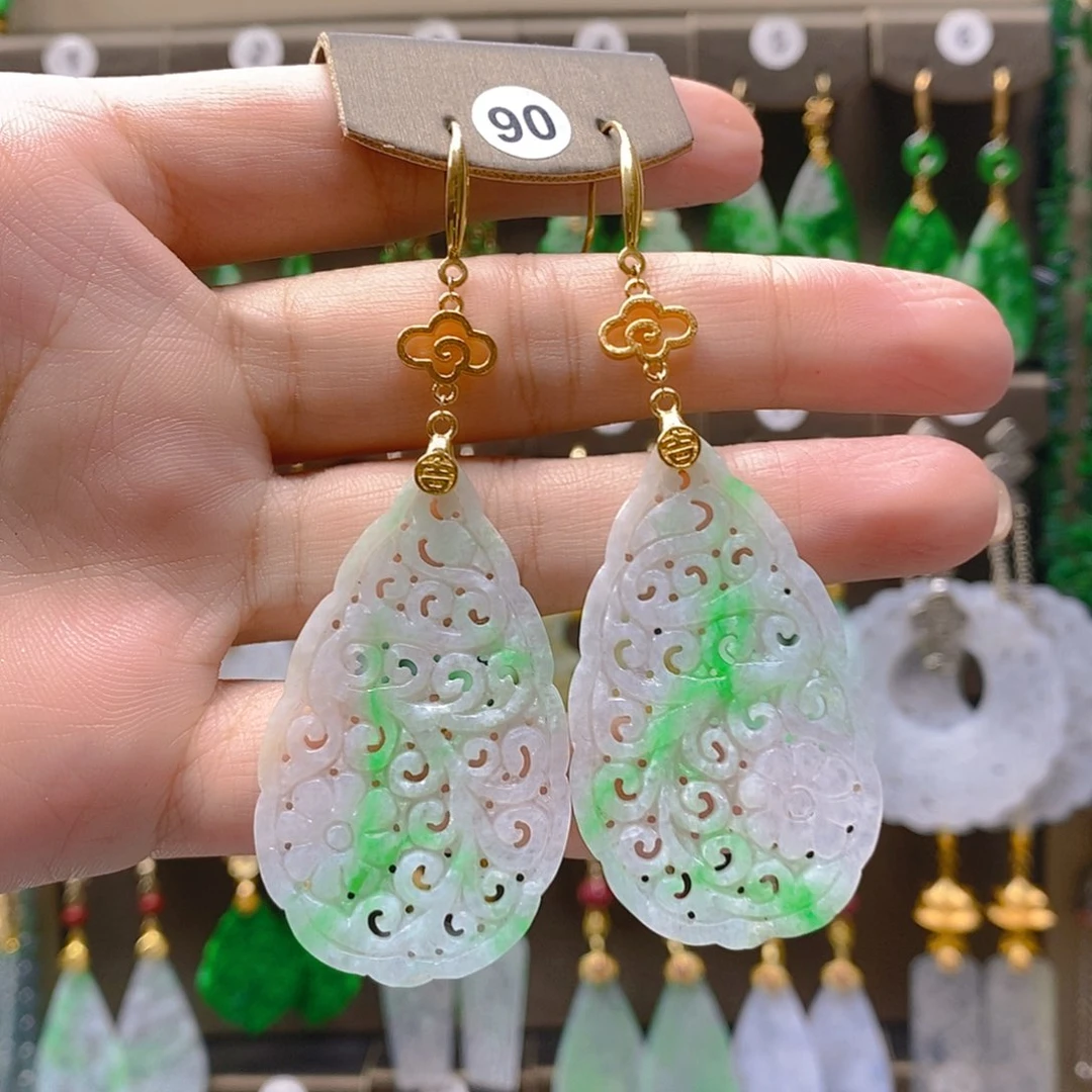 未镶嵌翡翠耳饰翡翠