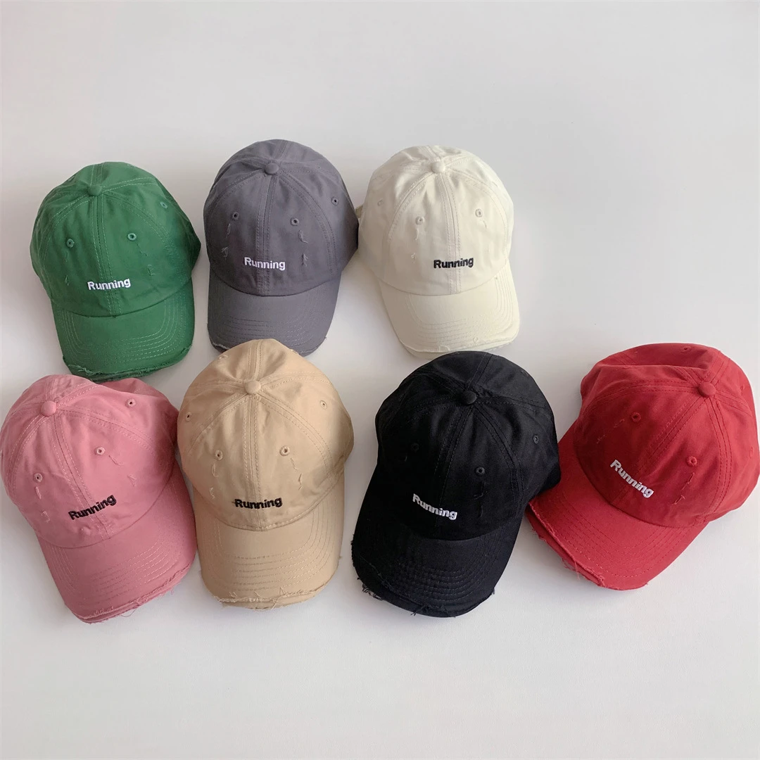 儿童鸭舌帽宽檐帽子夏季软顶显瘦运动韩版ins春夏情侣休闲男童