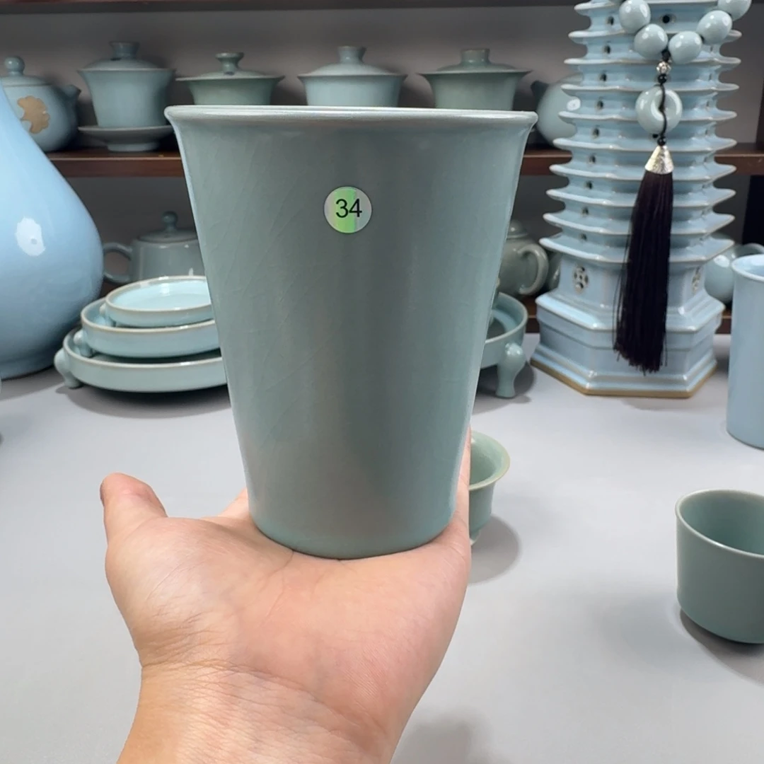 摆件孤品仿古釉大可乐杯