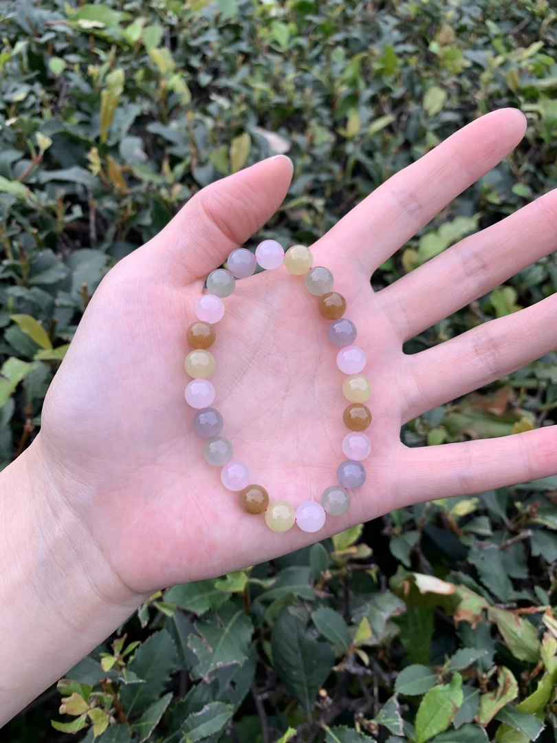 8MM精品和田玉多宝手串时尚百搭国风女士手链圆珠手链多样发一