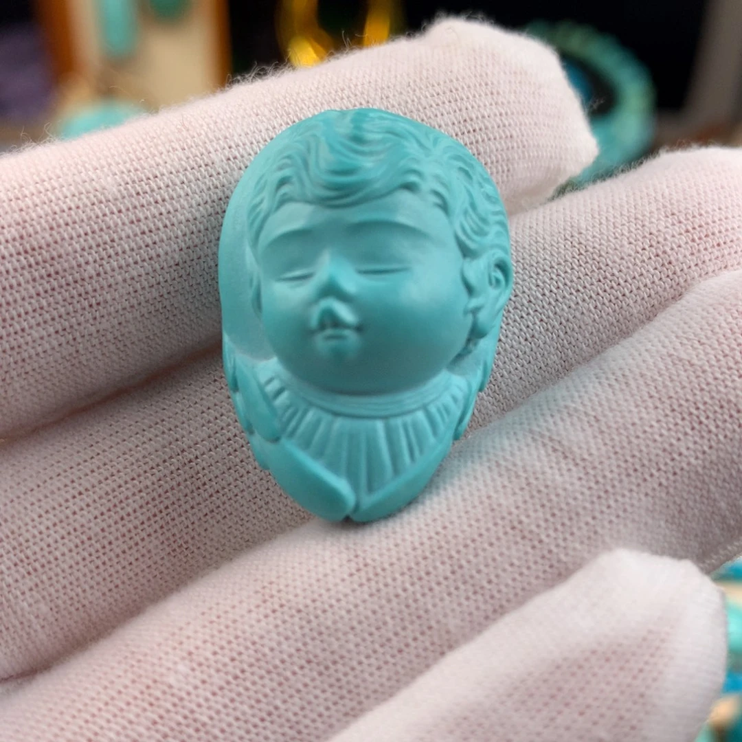 绿松石未镶嵌天使宝宝