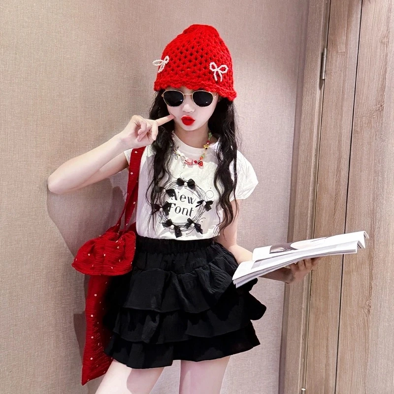 女童韩系高级感裙子套装夏季2025新款女孩夏日炸街儿童夏季两件套