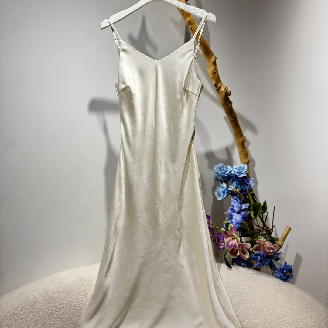 子母依双面压花吊带裙25214PBF8812