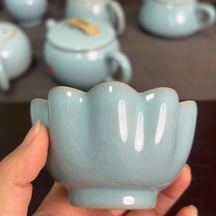 杯子原产地原矿原釉莲花杯