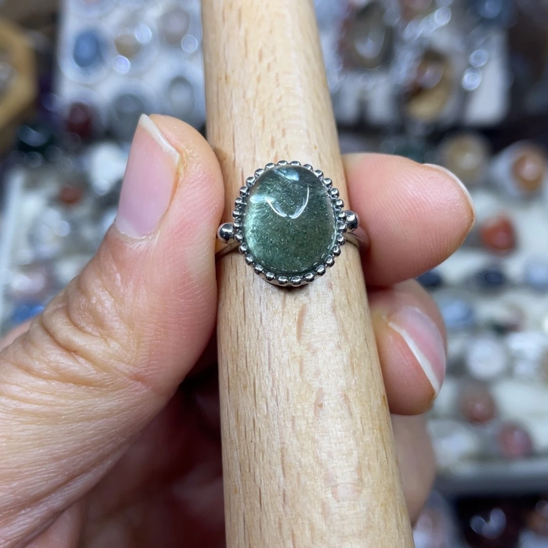 【闪购商品】银S925镶嵌珠宝半成品水晶戒指