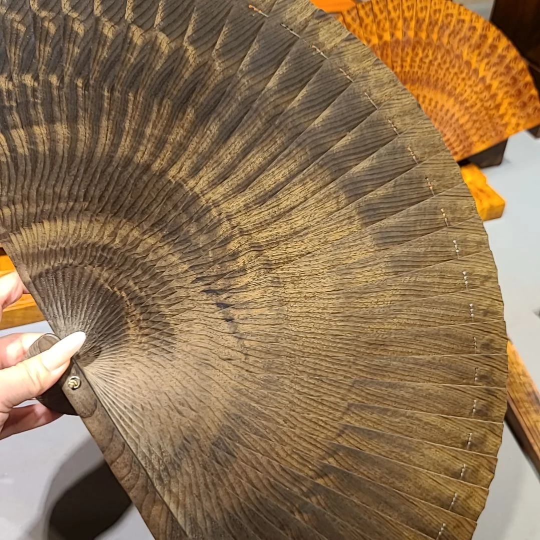 扇子28小叶桢楠金丝楠木苏扇阴沉