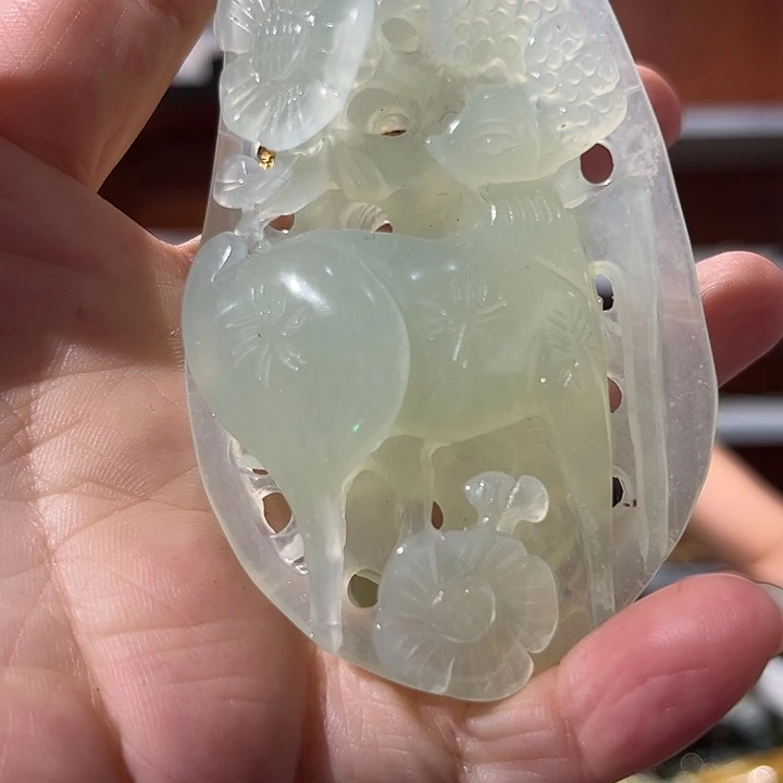 岫玉未镶嵌毛衣链