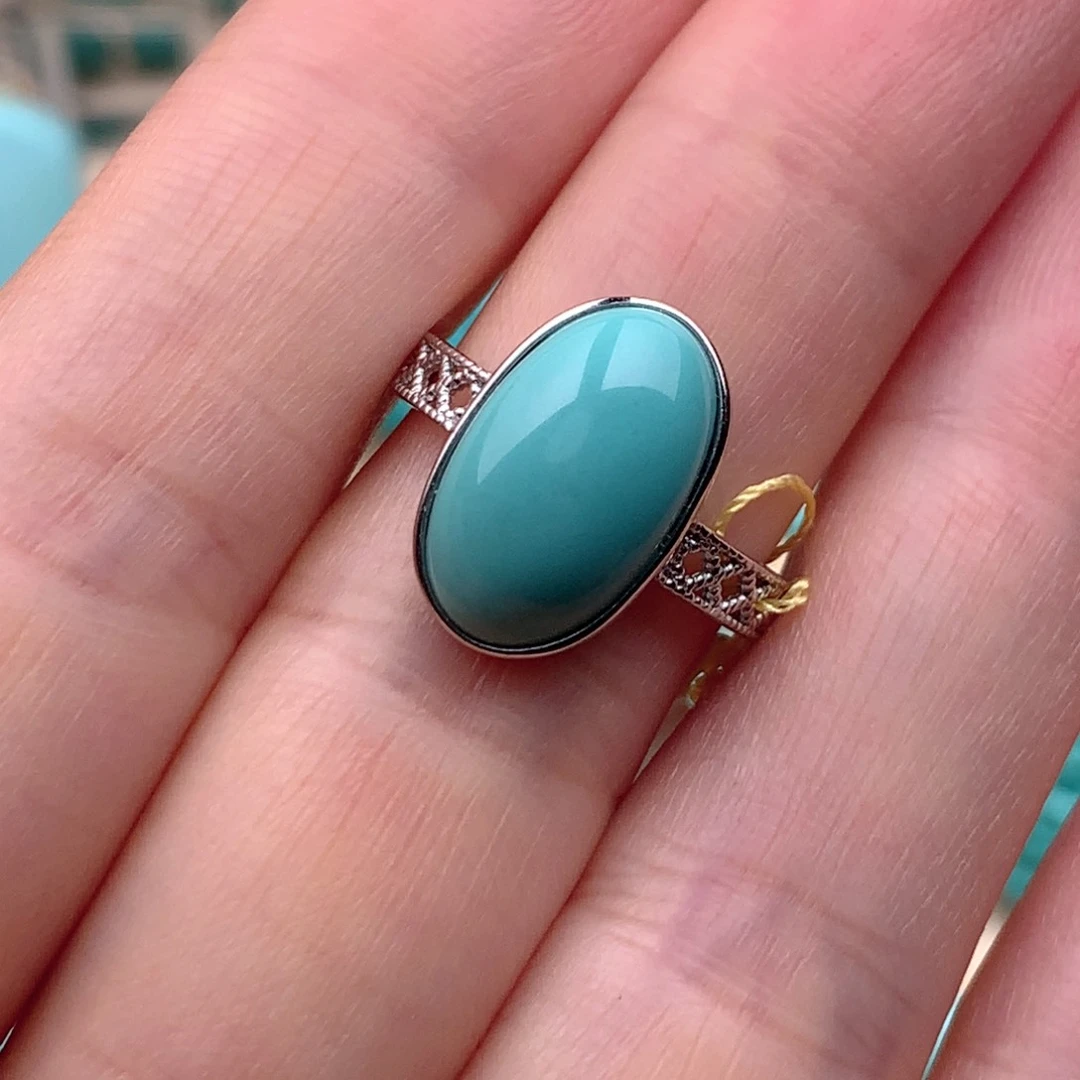 绿松石银S925镶嵌颈饰