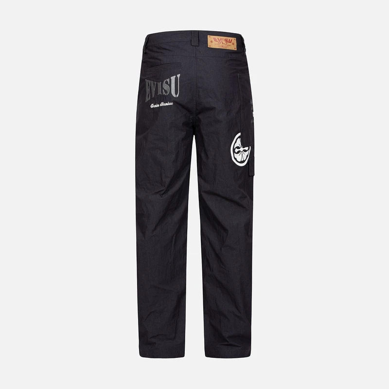 EVISU 2024夏季 男士不对称口袋工装休闲裤2ESHTM4PO8031LFCT