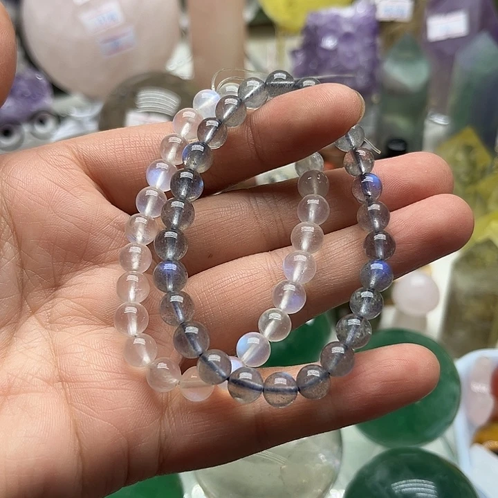 安***水晶珠宝半成品未镶嵌25.6克手串