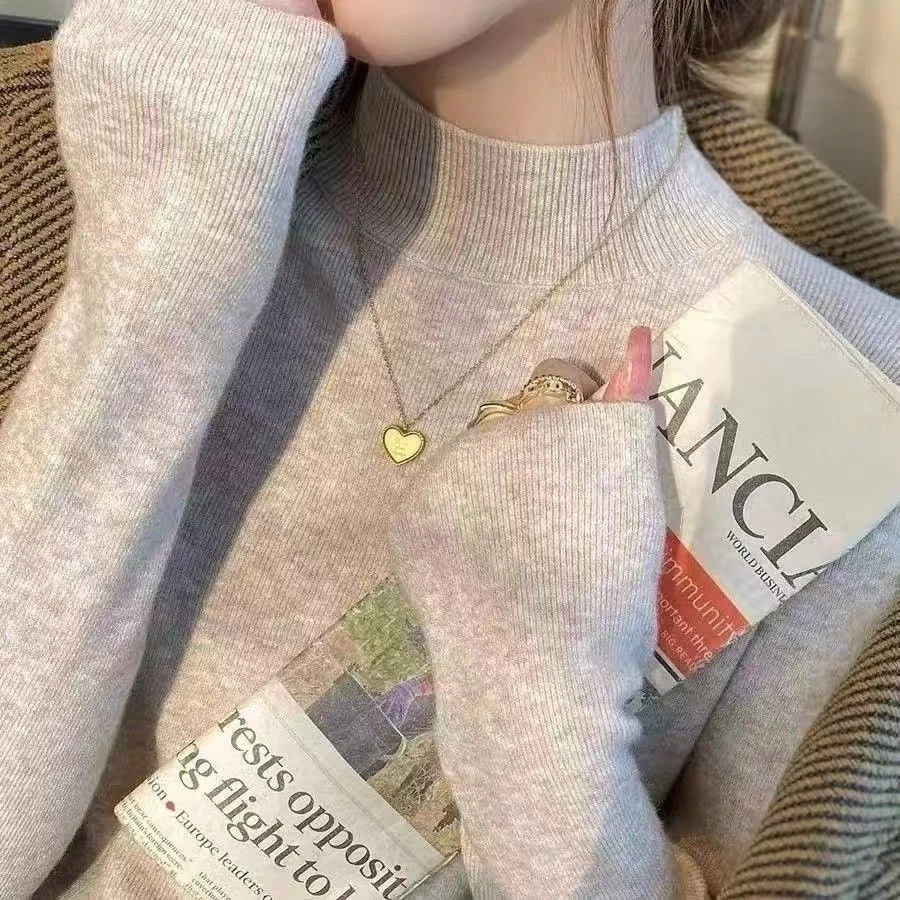 【001-100】秋冬百搭正肩上衣T恤