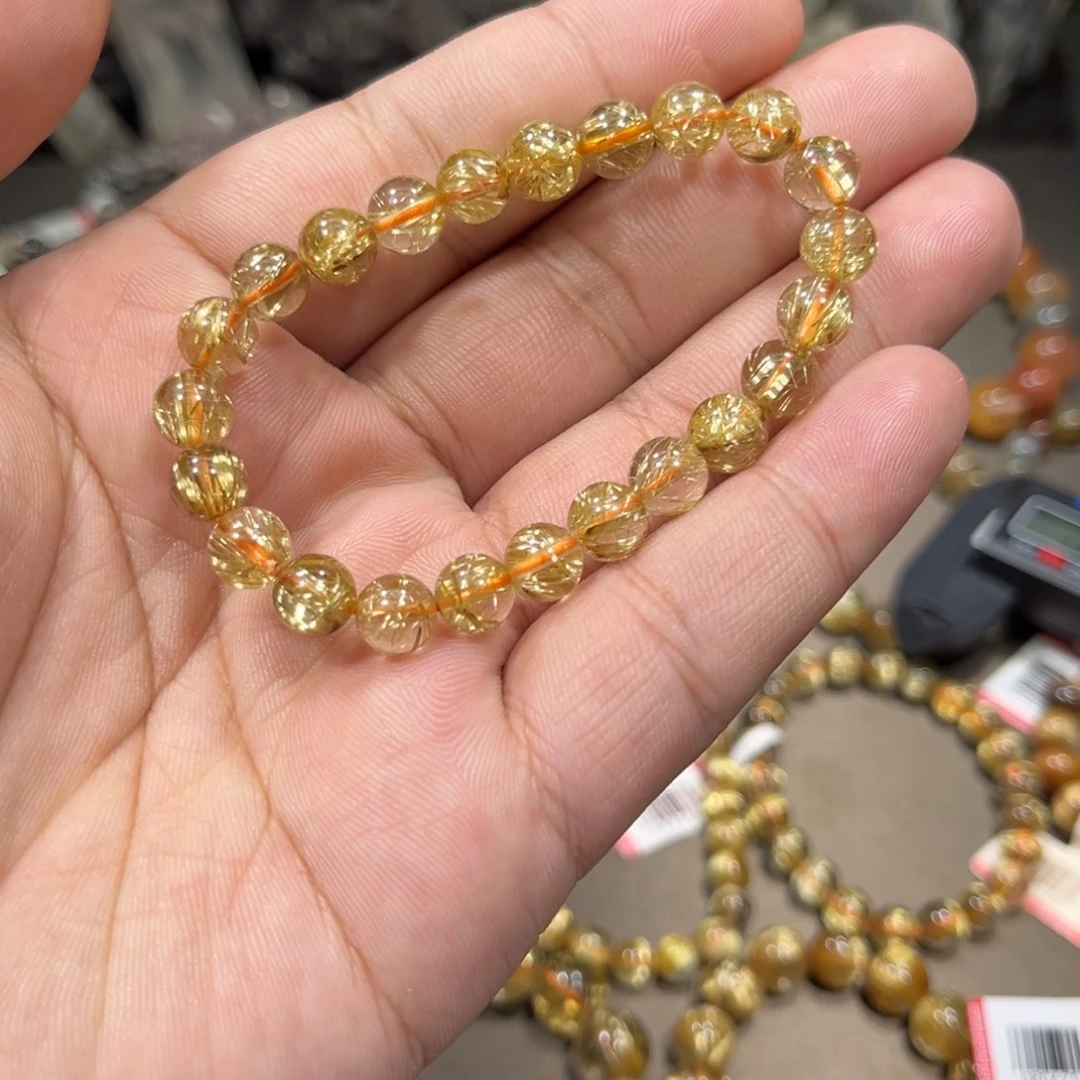 发晶手串未镶嵌钛晶