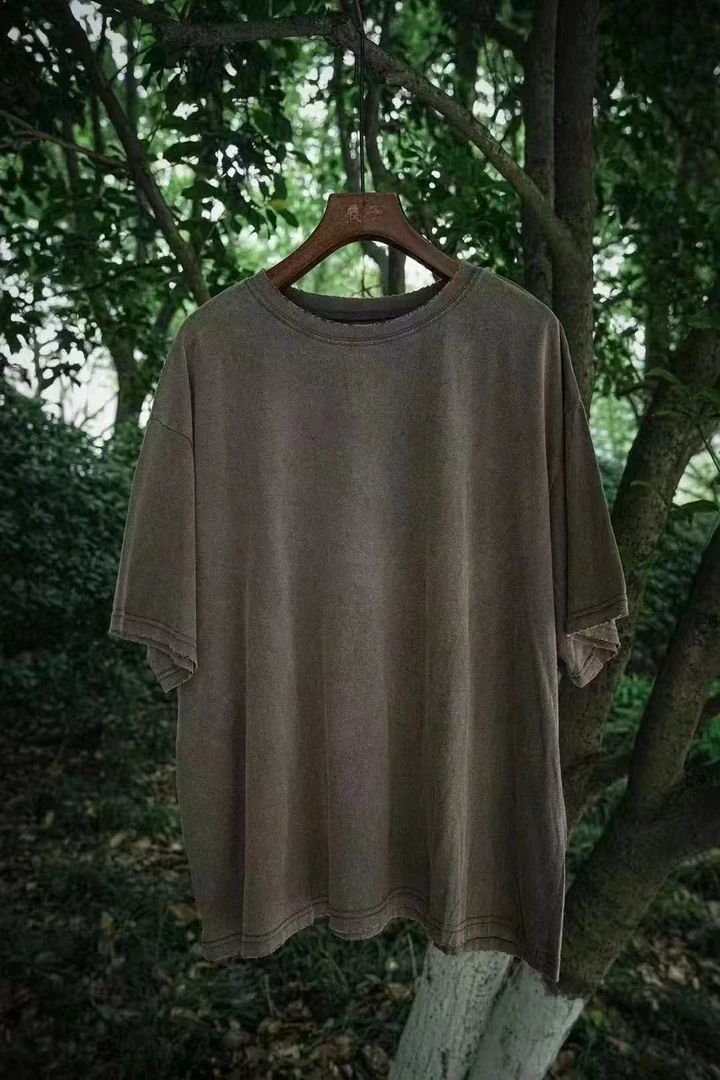 疯子张短袖T桖衫均码08001百搭长袖春夏时尚简约宽松春游出行衣服