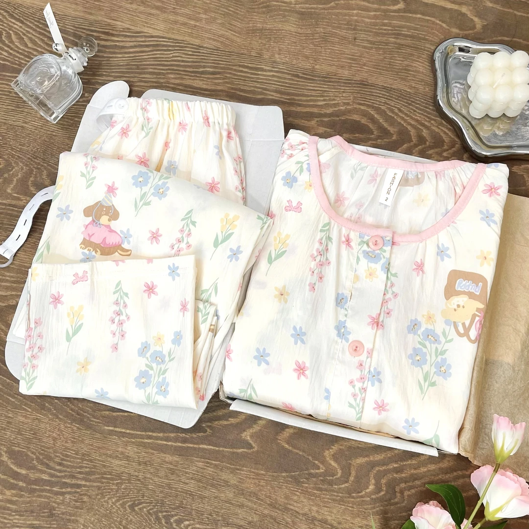 云朵棉薄款孕妇月子服哺乳睡衣长袖家居服产妇装产后夏季舒适喂奶