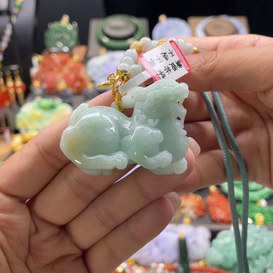 翡翠未镶嵌颈饰代编织