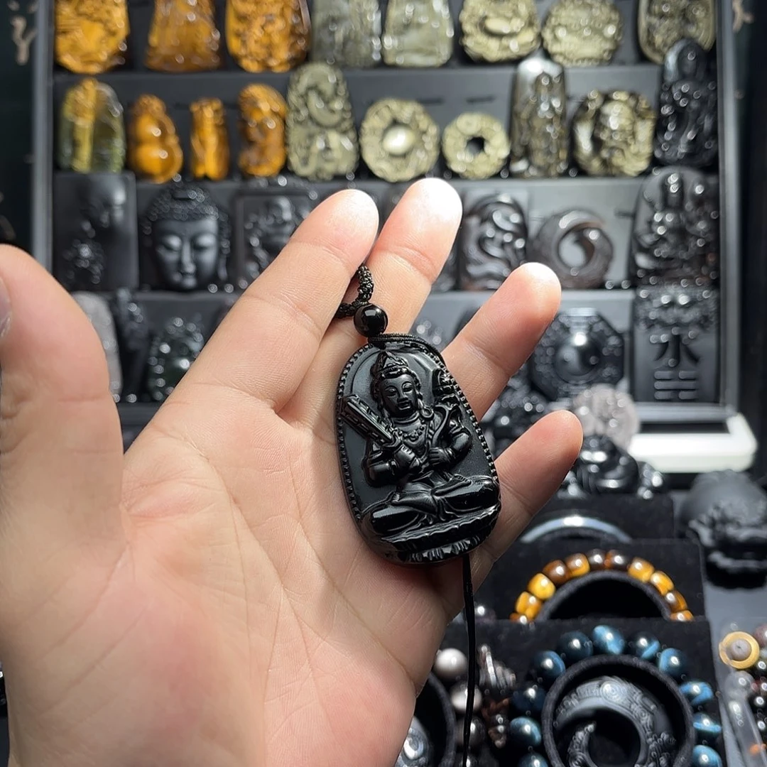 光***丈黑曜岩未镶嵌手链