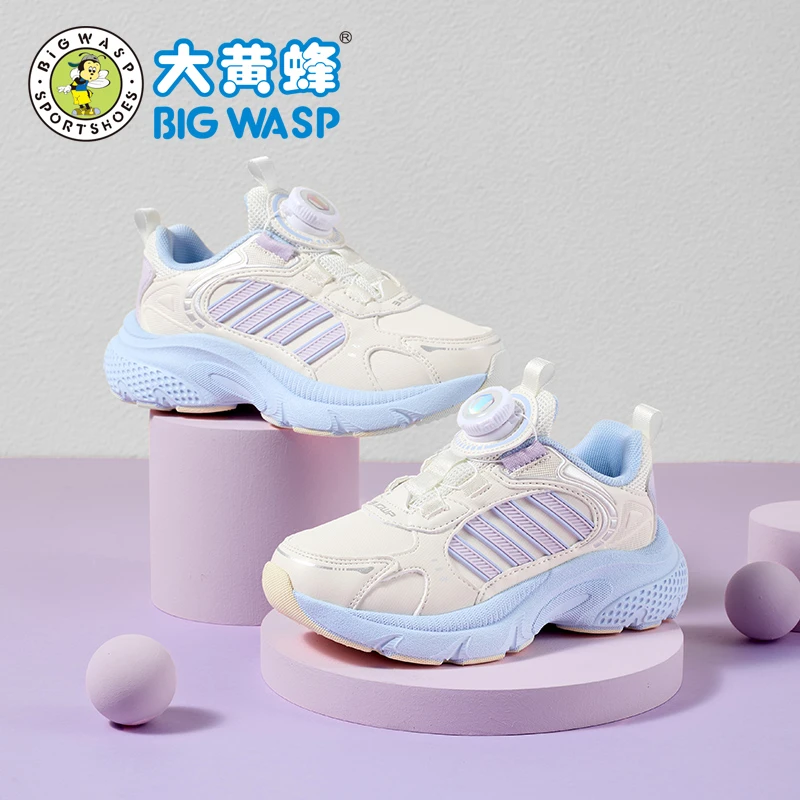 大黄蜂童鞋女童运动鞋秋季新款革面防水儿童跑步鞋轻便舒适休闲鞋