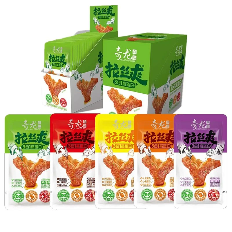 张奇龙香辣豆制品拉丝手撕素肉解馋解馋追剧必备零食中秋推荐好物