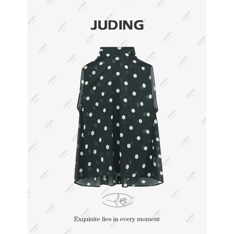 【大女主】高级感立领无袖衬衫女2025夏季新款设计感上衣2538