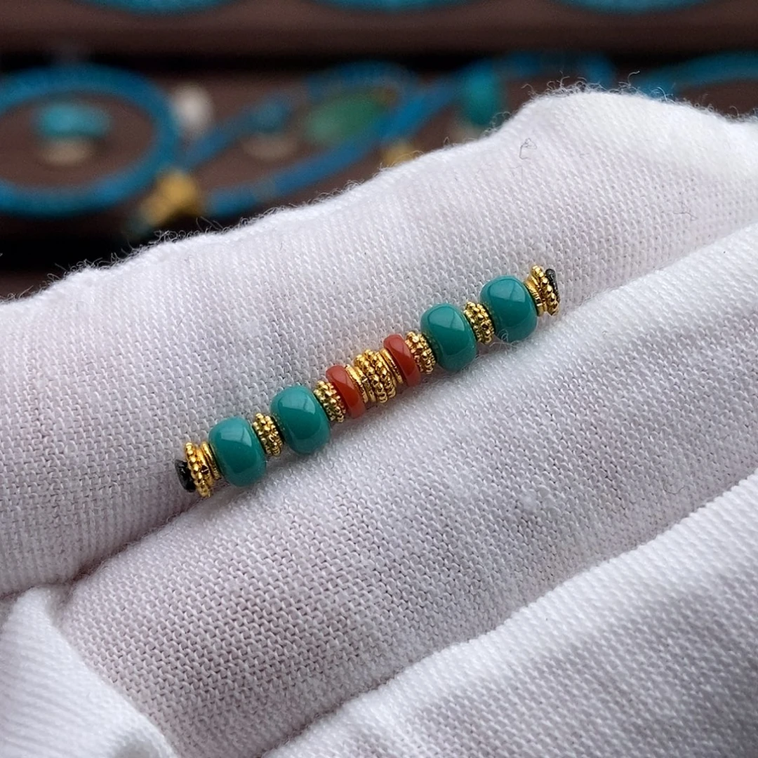 绿松石18K金镶嵌绿松石配饰