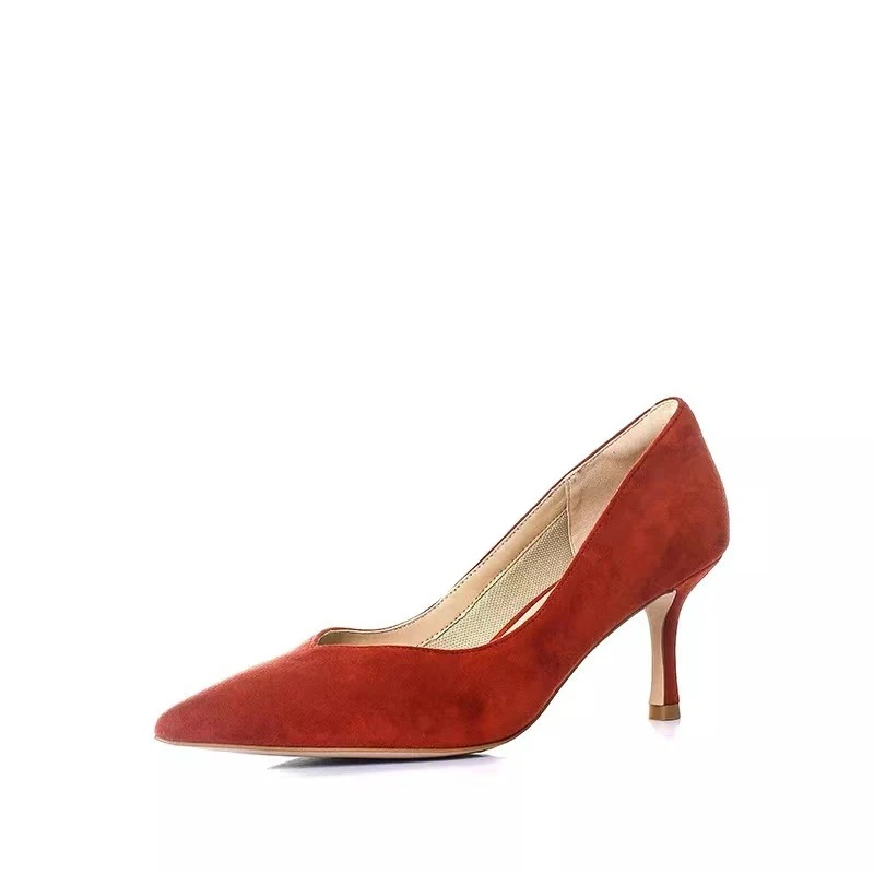 跟高6CM，定制进口羊反毛皮高跟鞋c3QL2103-01