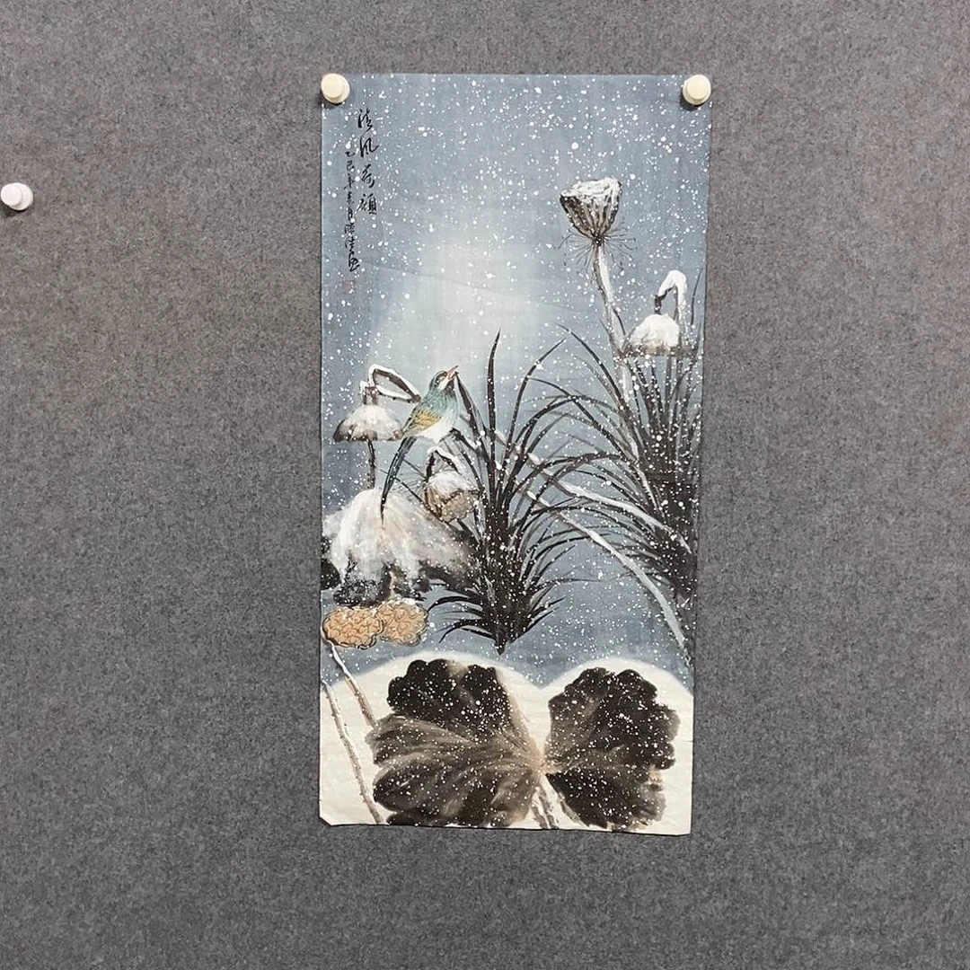V***生国画三尺雪景一幅