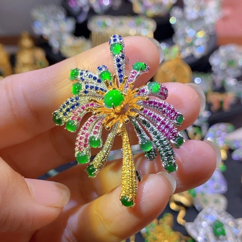 【闪购商品】银S925镶嵌挂件翡翠