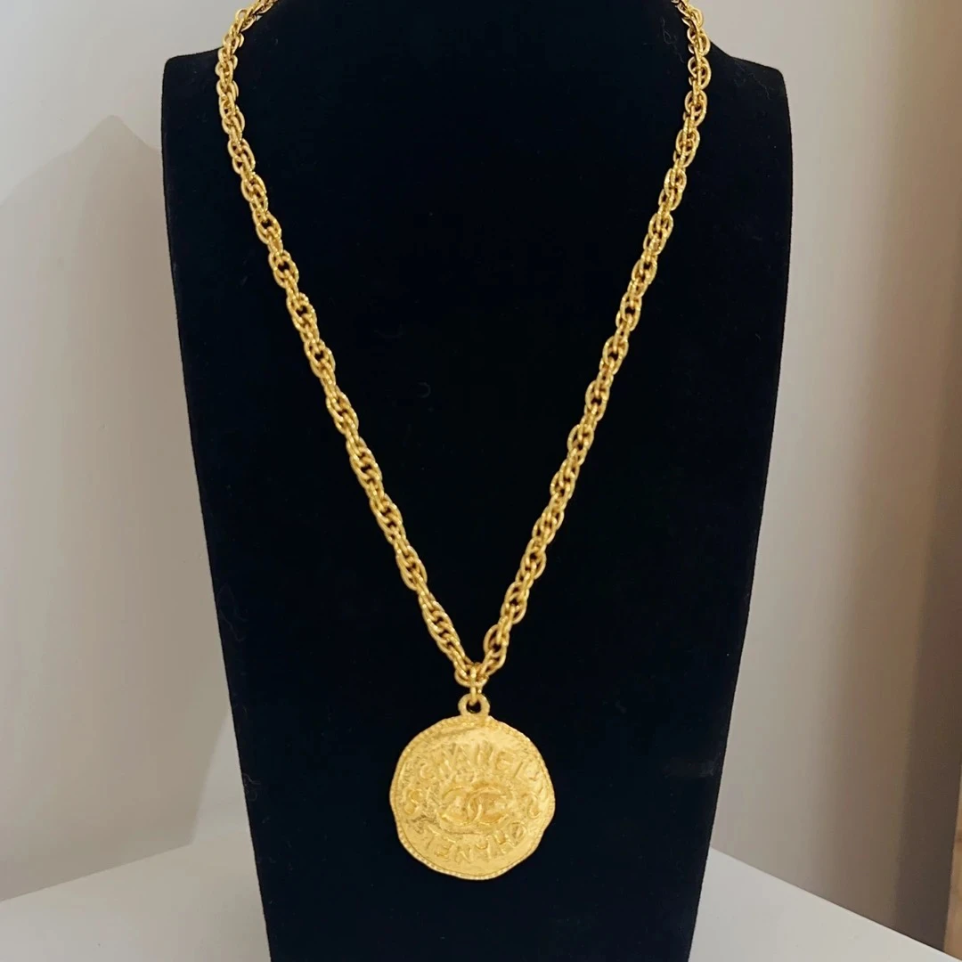 95新 Chanel/香奈儿 Chanel vintage香奈儿中古金币项链
