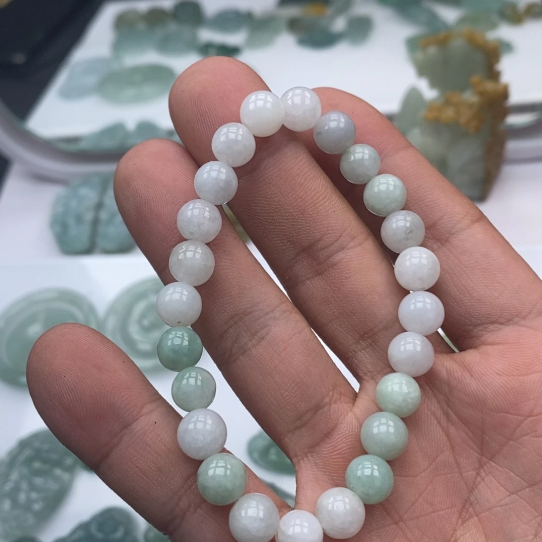 翡翠未镶嵌手链天然a货翡翠11