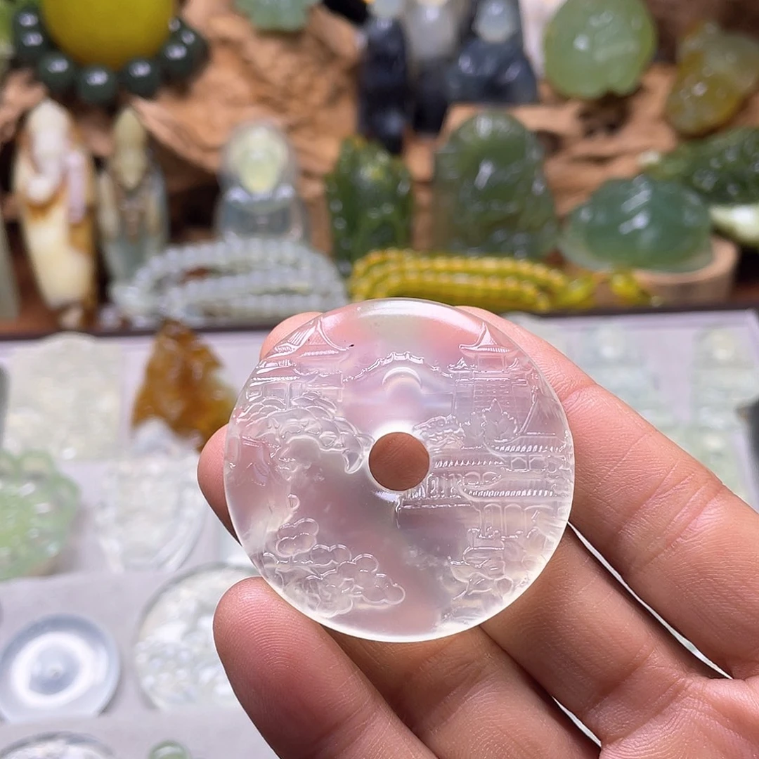 未镶嵌蛇纹石玉珠宝奇石