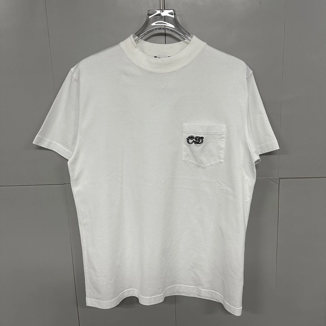 全新未使用 DIOR/迪奥 CD刺绣口袋短袖 M码 D19706