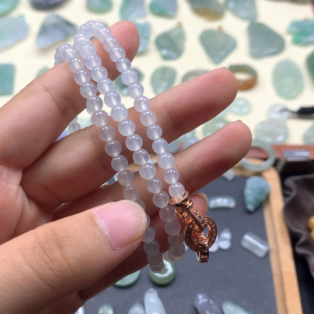 ****甜翡翠未镶嵌颈饰珠链