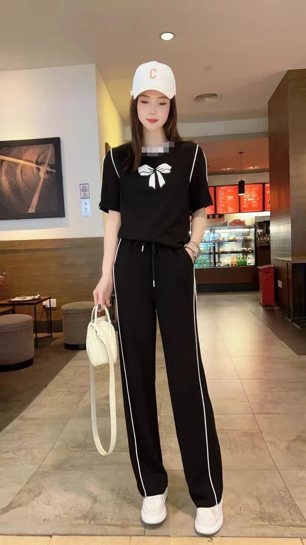 S405【专属】洋气休闲短袖T恤上衣两件套套裤RS-LML23B1821