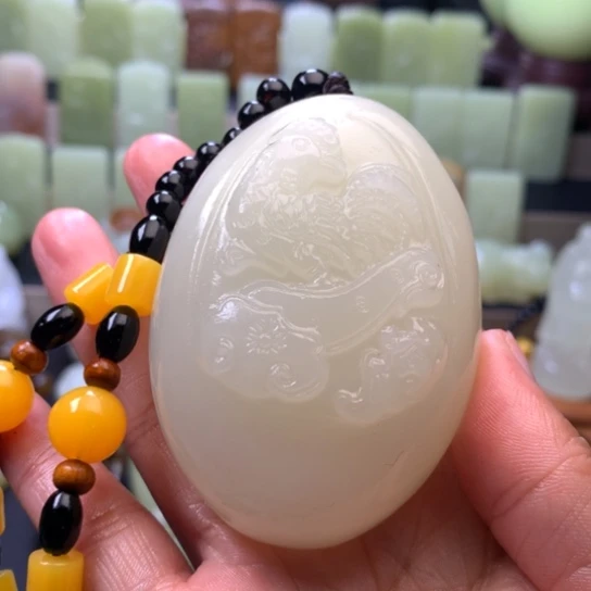 石材方解石手把件