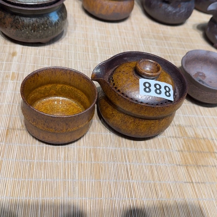 杯粗瓷茶具素胎无釉
