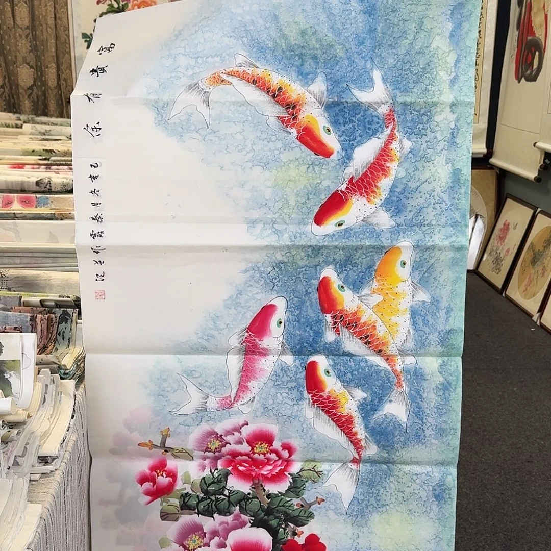 纯手绘国画作品好看四尺