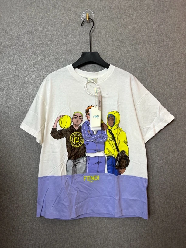 99新 FENDI/芬迪 篮球半袖T恤
