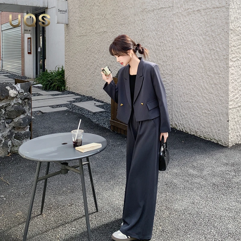 UQS早秋显瘦女装套装2025新款小个子气质减龄高级感西装两件套